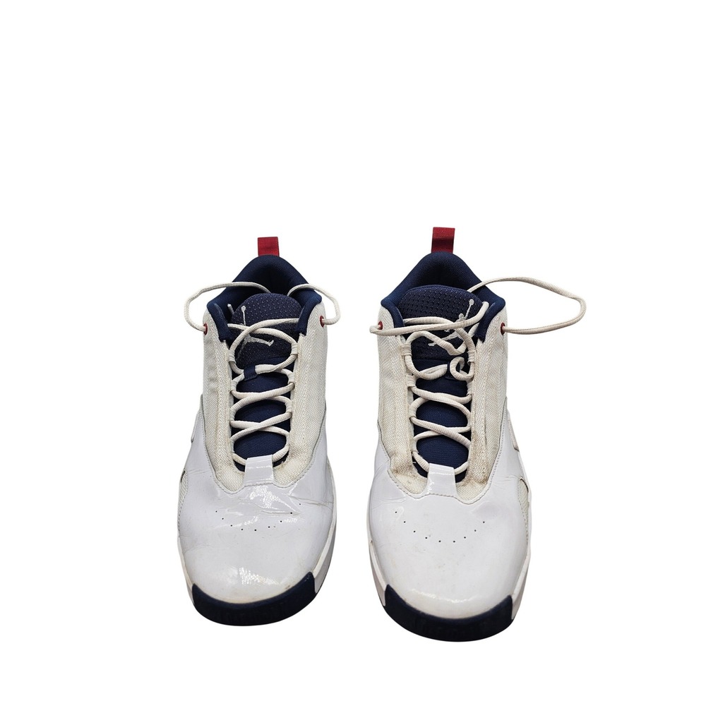 Jordan Flight Court Mens White Midnight Navy Varsity‎ Red FQ8298-100 Size 13